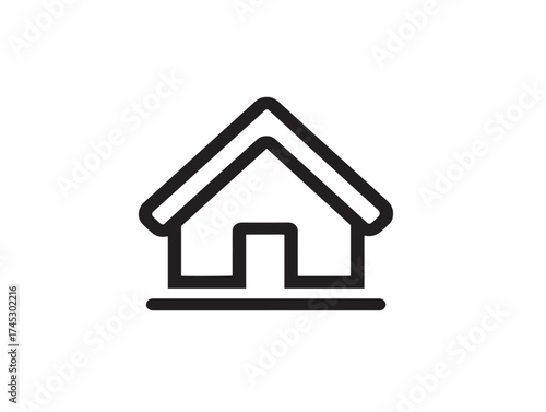Home stuff icon 2D vector line art for everyday objects and domestic use
