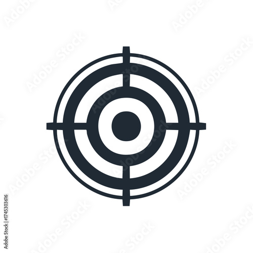 Circular Target Aim Symbol for Goal Achievement and Accurate Targeting
