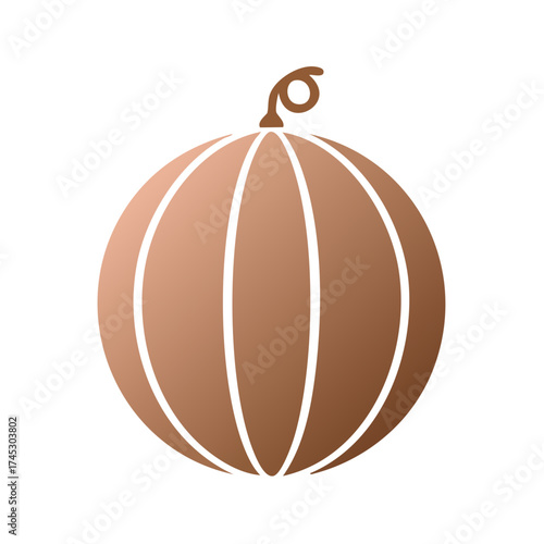 Modern Autumn Pumpkin Vector Graphic Illustration for Fall Decor Thanksgiving