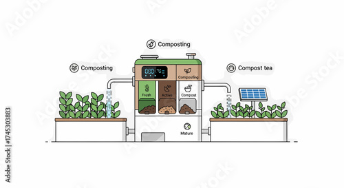 Innovative Composting System For Efficient Waste Recycling And Sustainable Gardening