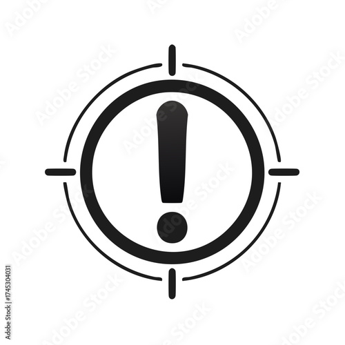 Exclamation Mark in Target Design Warning Sign Symbol Concept
