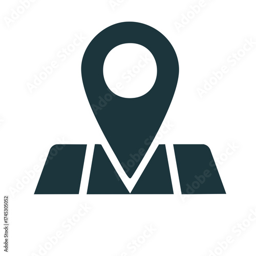 Location pin marker on map icon representing navigation and destination