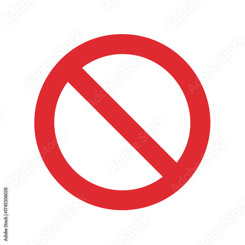 Restriction sign symbol red circle prohibition warning cancellation forbidden not allowed