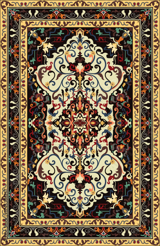 Persian pattern art carpet, carpet for room decoration
