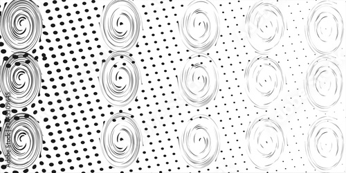 Perforation distorted dotted background. Background with transparency effect.