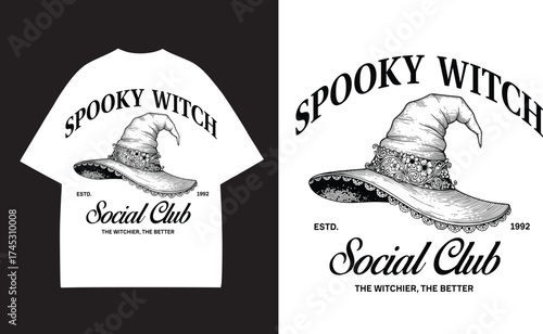 Halloween Witch Club T-Shirt Design