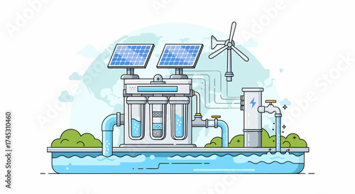 Sustainable Water Purification System With Renewable Energy Sources