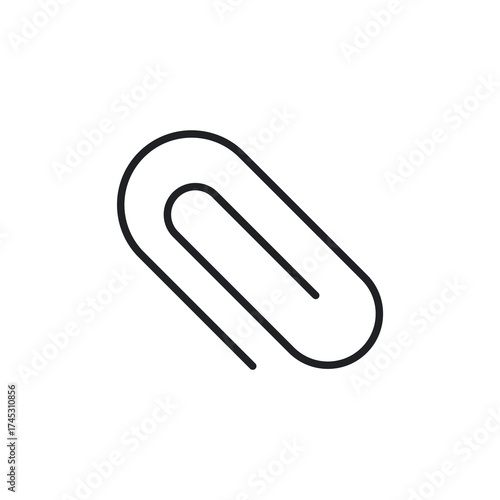 Single Paperclip Link UI UX Line Icon