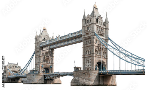 Iconic landmark features twin towers, a connecting deck, and suspended walkways