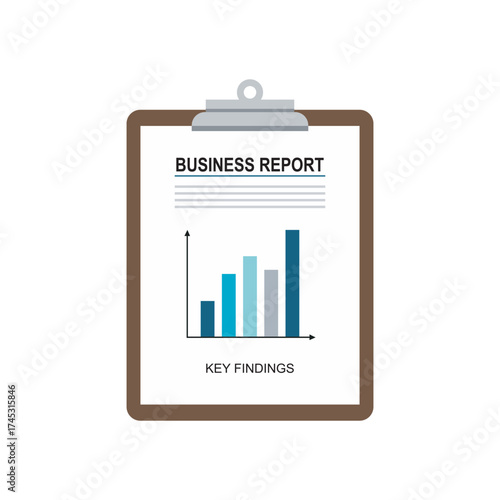 Financial Growth Business Report on Clipboard Key Findings Investment Trends Market Analysis and Success Strategies for