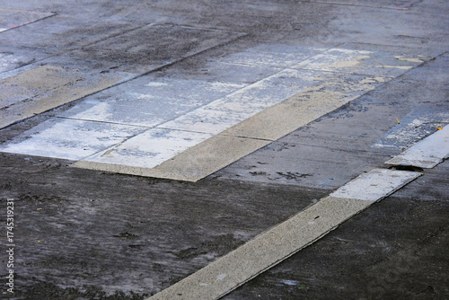 pedestrian crossing on the street