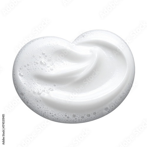 White Soap Foam with Bubbles Texture Isolated on Transparent Background, PNG 