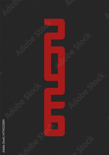 Year 2026 logo text design