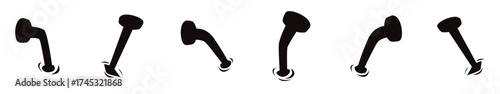Nails vector icon. black line art illustrations of construction nails vector illustration.