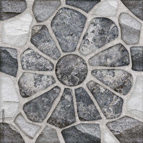 Abstract Stone Mosaic Pattern.