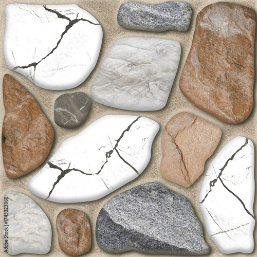 Natural Stone Mosaic Pattern.