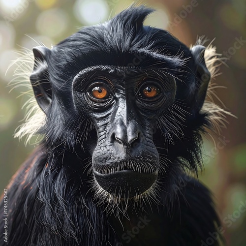 Close-up portrait of a black monkey (1)