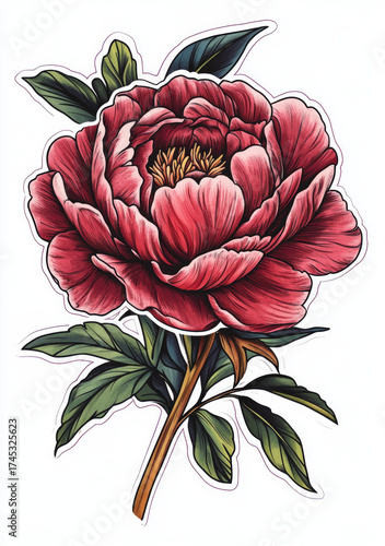 red and white flower