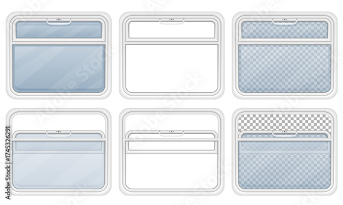 window in the train cartoon stock vector illustration isolated on white background