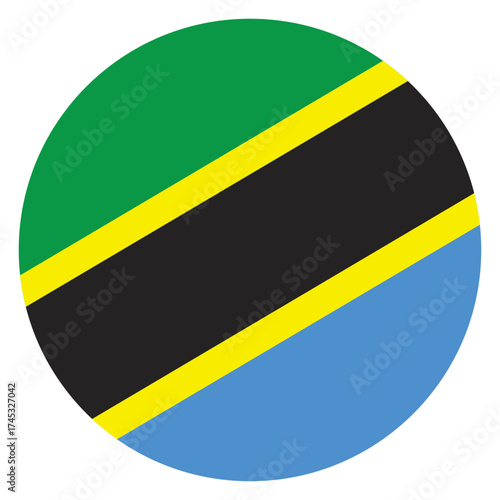 flag of Tanzania circle