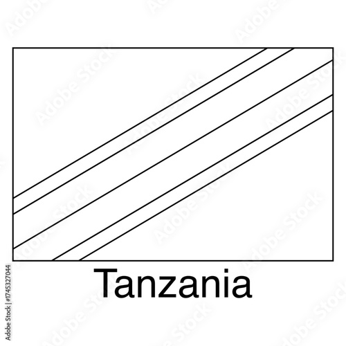 flag of Tanzania line
