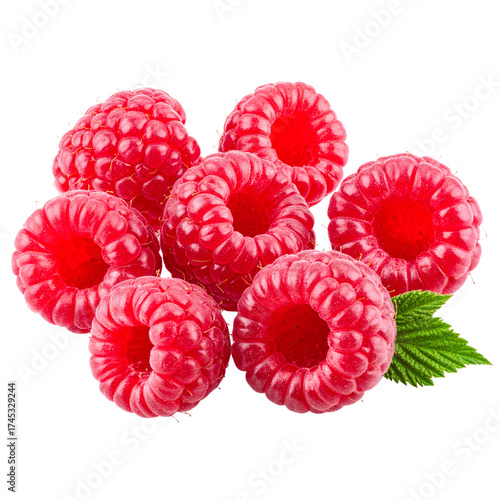   Raspberries isolated on transparent png 
