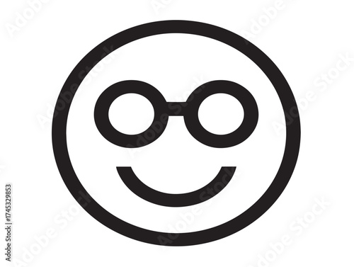 Party Emojis icon 2D vector line art in a clean minimalist festive faces