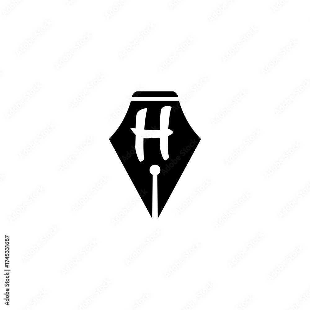 Obraz premium Initial H Logo Design Vector Illustration