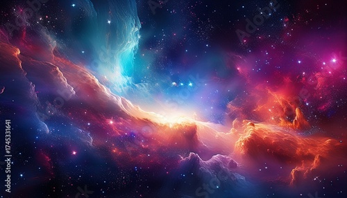Wallpaper Mural space background with realistic nebula and shining stars colorful space background with stars stardust and milky way Torontodigital.ca