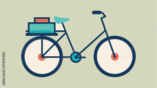 A bicycle with a delivery box mounted on the rear illustrating ecofriendly and local delivery options.
