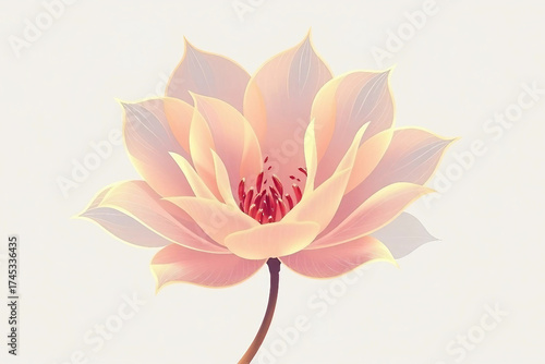 Beautiful pink flower. Pastel colors. Low contrast