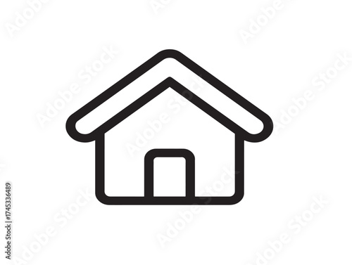 Smart Home icon 2D vector line art for futuristic living concepts