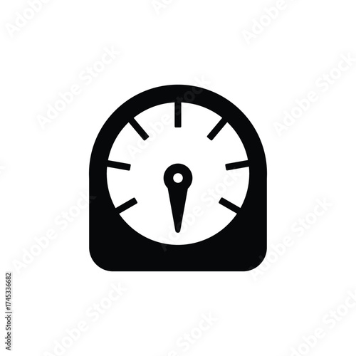 Kitchen Scale Silhouette with Transparent Background Icon Isolated