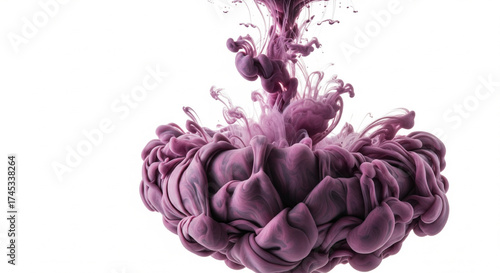 Abstract Purple Ink in Water