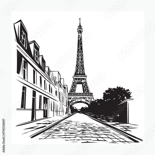 Paris cityscape buildings
