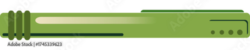 A sleek green pen illustration for creative writing and journaling