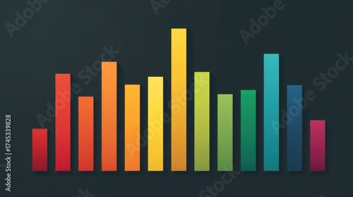 Color-coded bar chart infographic design