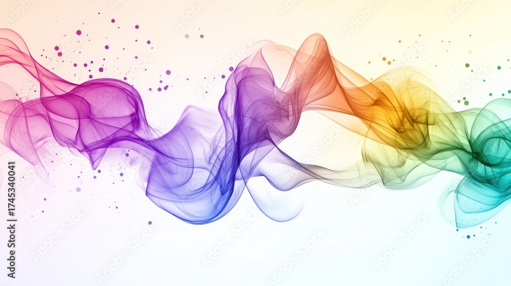 Fototapeta premium Colorful and dynamic graphic shapes representing a sense of motion and energy.