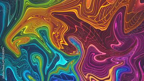 vibrant abstract digital art backgrounds with glow and retro texture grainy background