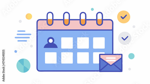 A calendar with social media post icons depicting content scheduling and strategic planning for social engagement.