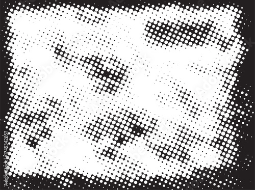 Halftone dots background - Logo Design Element. Abstract vector template - easy to use