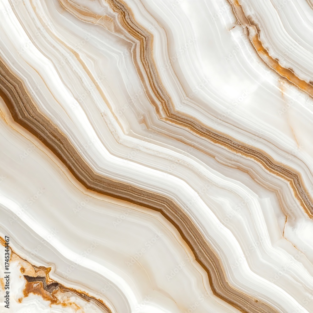 Obraz premium Swirling layers of polished stone, marble effect, a warm palette