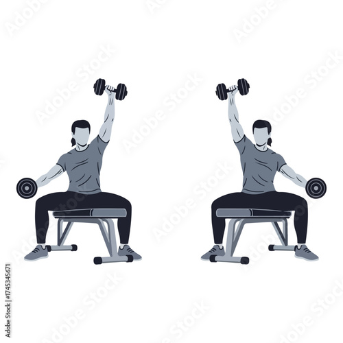 Seated Dumbbell Shoulder Press Exercise for Upper Body Strength.