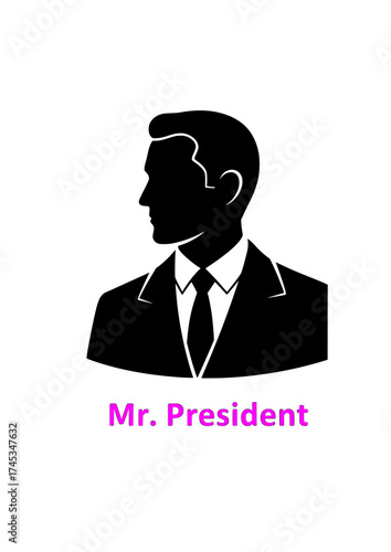 Mr. President Silhouette Icon