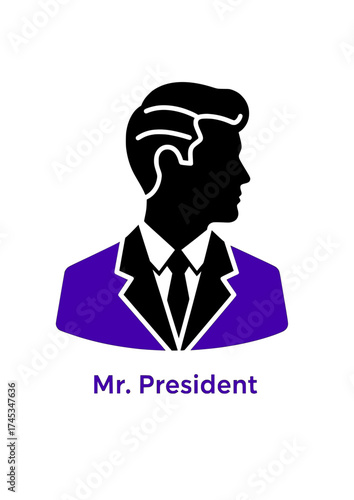Mr. President Silhouette Icon