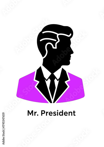 Mr. President Silhouette Icon