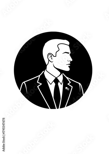 Mr. President Silhouette Icon