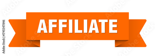 affiliate ribbon isolated on transparent background. affiliate ribbon