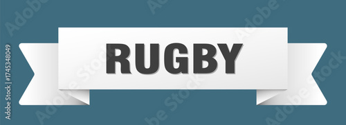 rugby ribbon isolated on transparent background. rugby ribbon