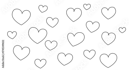 Heart pattern background, love and valentines day concept